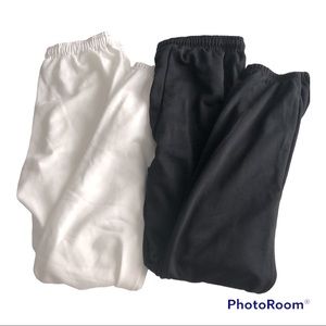 I am selling women’s sweatpants that are black and white